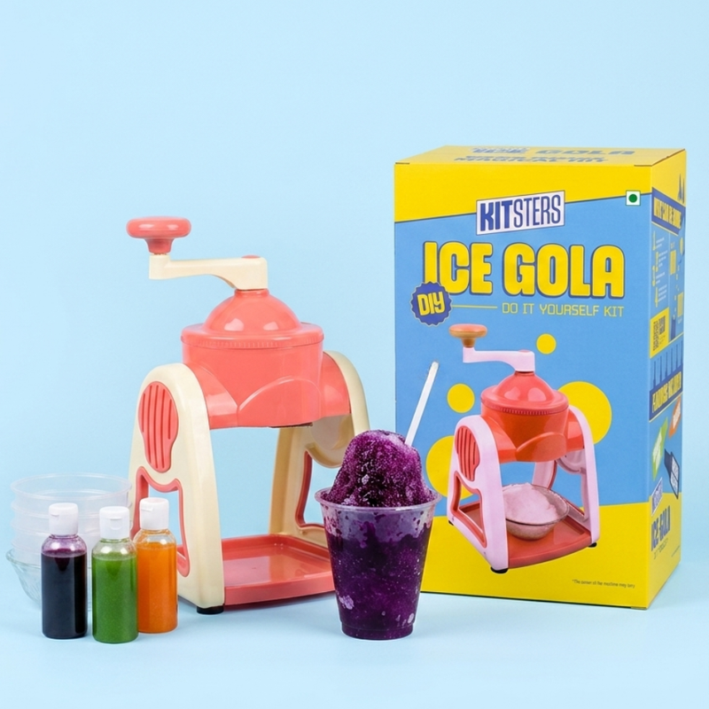 The DIY Ice Gola Kit with its hand-crank shaver and finished gola