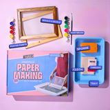 COMBO : DIY Handmade Paper Kit & DIY Gel Plate Monoprinting Kit