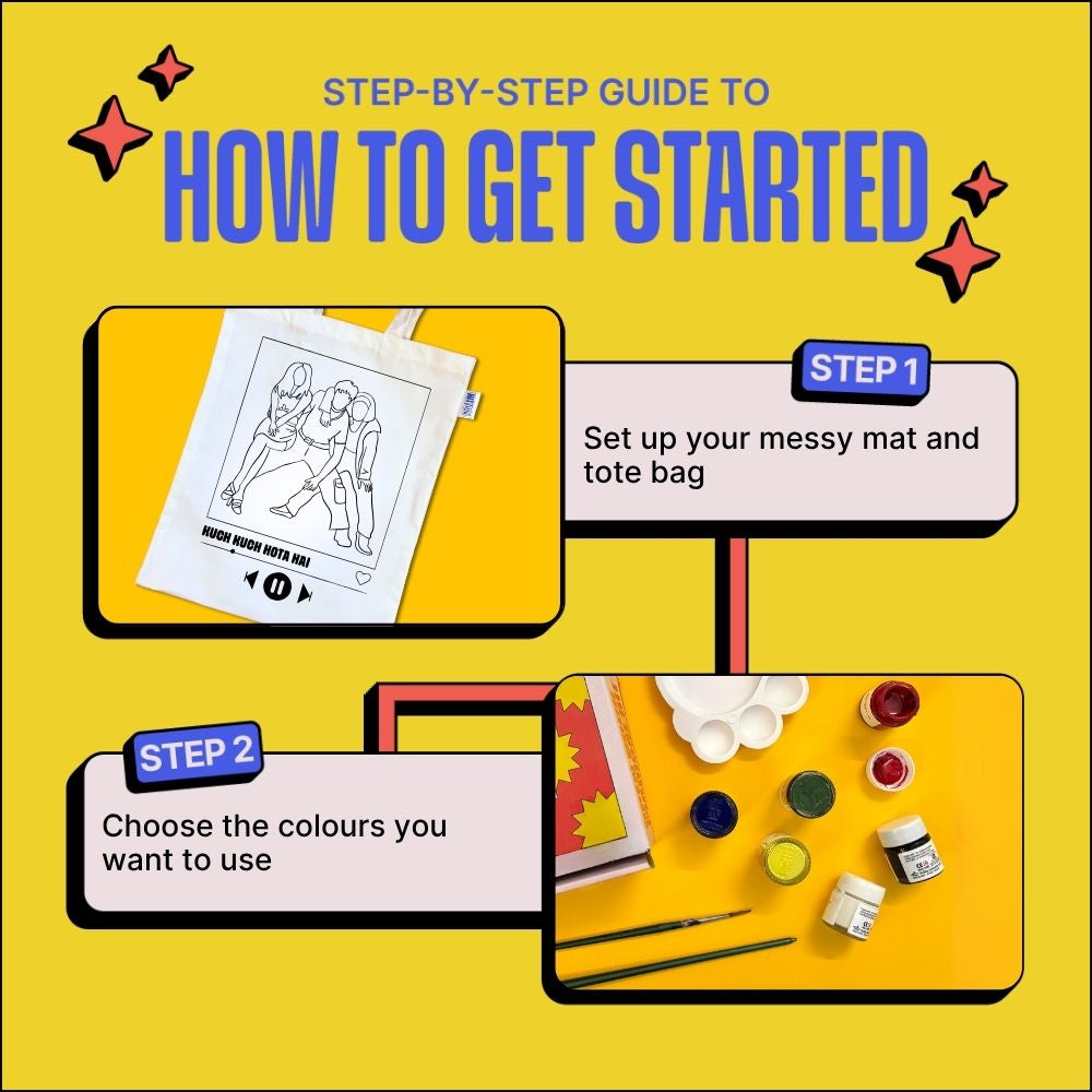 DIY Tote Bag Painting Kit -  Kuch Kuch Hota Hai